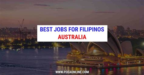 Top 10 Jobs for Filipinos in Australia .
